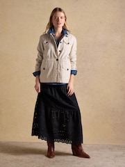 Joules Broderie Tiered Black Maxi Skirt - Image 3 of 6