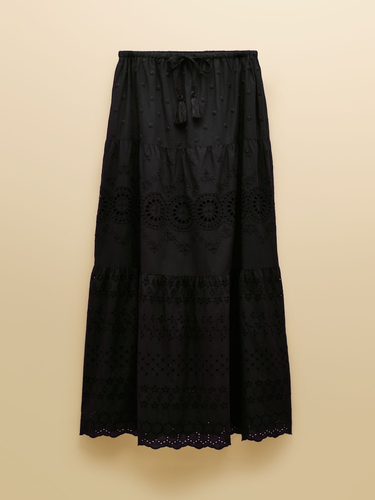 Μαύρο - Joules Κέντημα Tiered Maxi Φούστες - Εικόνα 5 του 5 Μαύρο - Joules Κέντημα Tiered Maxi Φούστες - Εικόνα 5 του 5