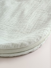 Sage Green Muslin 1 Tog Baby Sleep Bag - Image 9 of 10