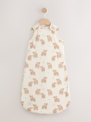 Neutral Hamish The Highland Cow 2.5 Tog Sleevless Baby Sleepbag - Image 1 of 8