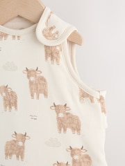 Neutral Hamish The Highland Cow 2.5 Tog Sleevless Baby Sleepbag - Image 3 of 8