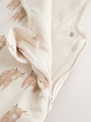 Neutral Hamish The Highland Cow 2.5 Tog Sleevless Baby Sleepbag - Image 6 of 8