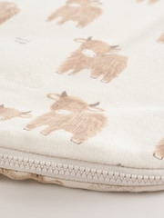 Neutral Hamish The Highland Cow 2.5 Tog Sleevless Baby Sleepbag - Image 7 of 8