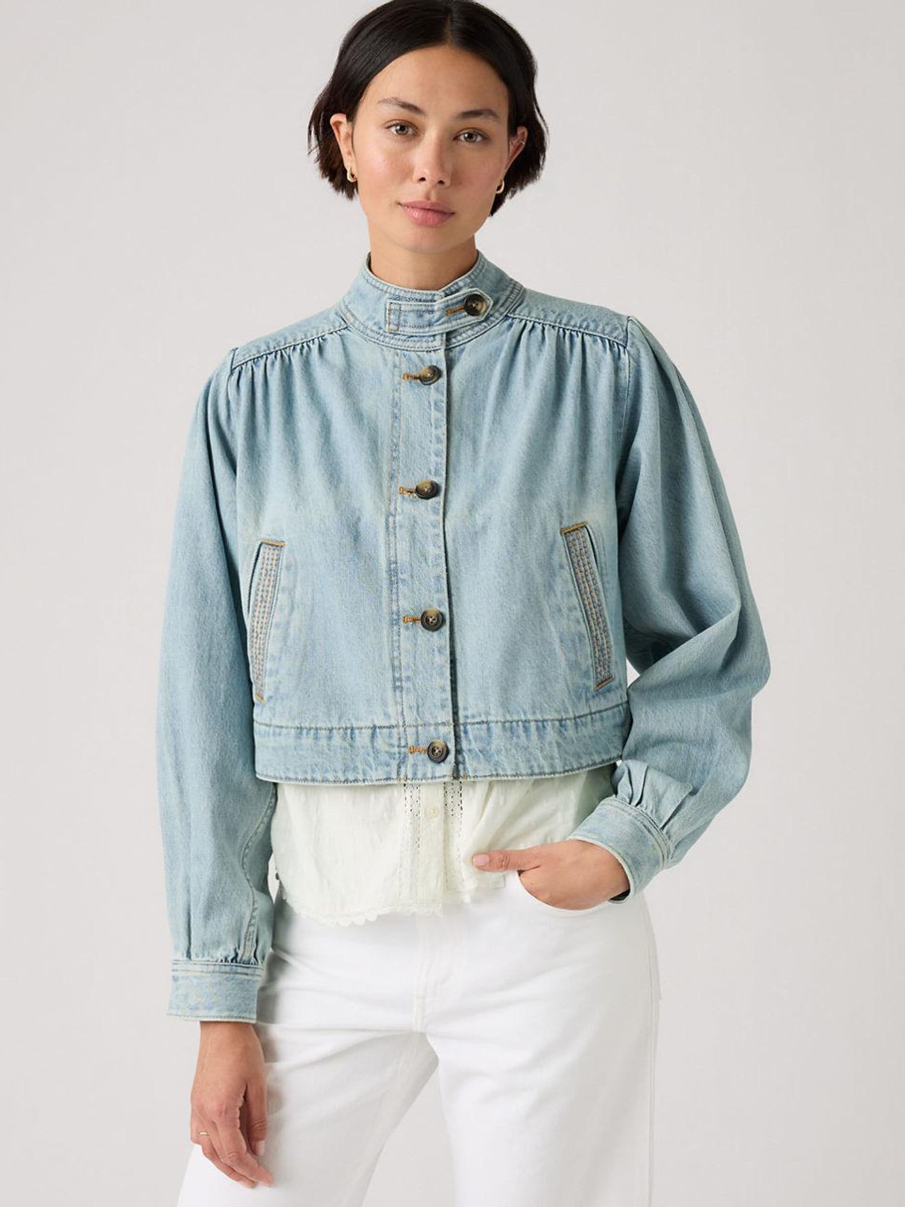 Levi's Women's Light Blue Denim Levi's Parker Pretty Short Jacket