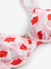 Eleanor Bowmer Pink/White Lips Underwire Bikini Top - Image 7 of 8