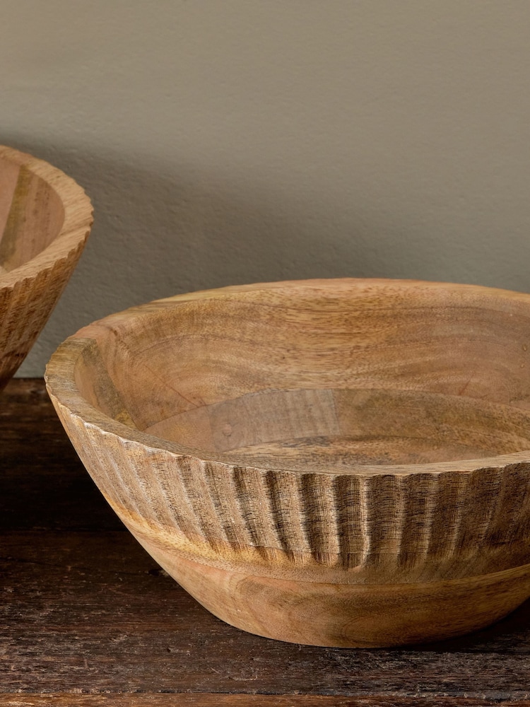 Nkuku Natural Gavivi Mango Wood Bowl - Image 2 of 3 Nkuku Natural Gavivi Mango Wood Bowl - Image 2 of 3
