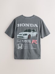 Grey Honda Civic Type R Hot Hatch Car Graphic T-Shirt - Image 2 of 4