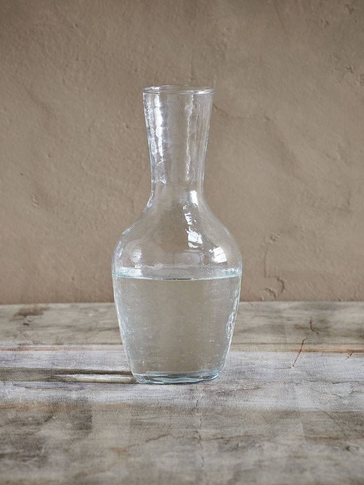 Nkuku Clear Yala Hammered Jug - Image 1 of 2