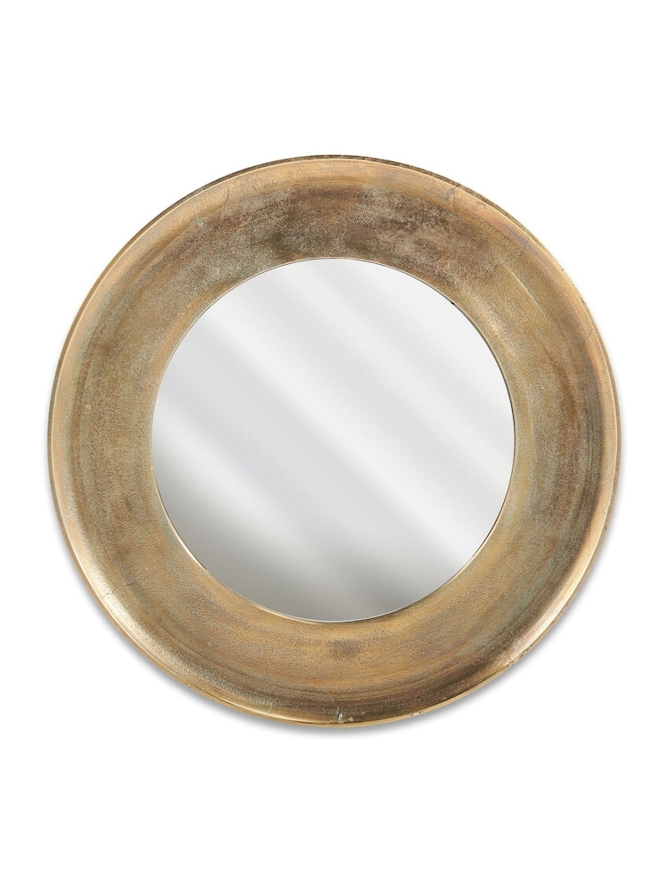 Nkuku Antique Brass Yakira Mirror - Image 2 of 2 Nkuku Antique Brass Yakira Mirror - Image 2 of 2