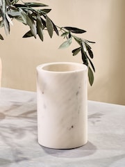Nkuku White Duru Marble Wine Cooler - Image 2 of 3