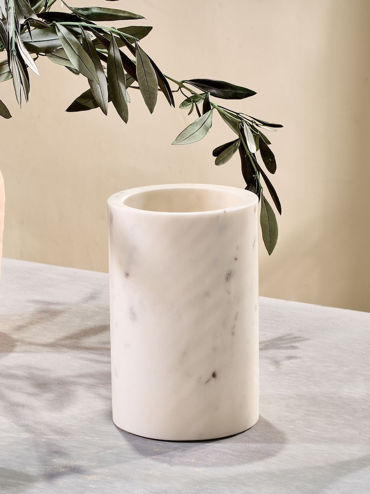 Nkuku White Duru Marble Wine Cooler - Image 2 of 3