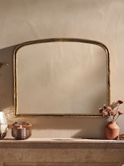 Nkuku Brass Almora Arched Mirror - Image 1 of 2