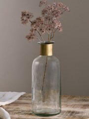 Nkuku Clear Chara Hammered Bottle - Image 2 of 4