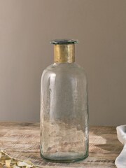 Nkuku Clear Chara Hammered Bottle - Image 3 of 4