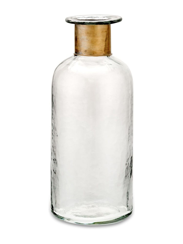 Nkuku Clear Chara Hammered Bottle - Image 4 of 4