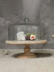 Nkuku Natural Glass Dome Cake Stand - Image 1 of 2