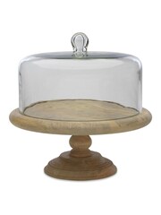 Nkuku Natural Glass Dome Cake Stand - Image 2 of 2