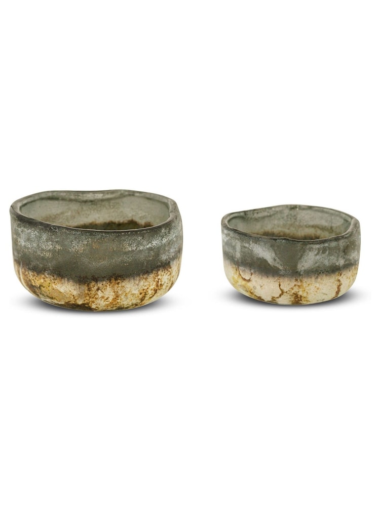 Nkuku Grey Janka Glass Tealights Set of 2 - Image 5 of 5 Nkuku Grey Janka Glass Tealights Set of 2 - Image 5 of 5