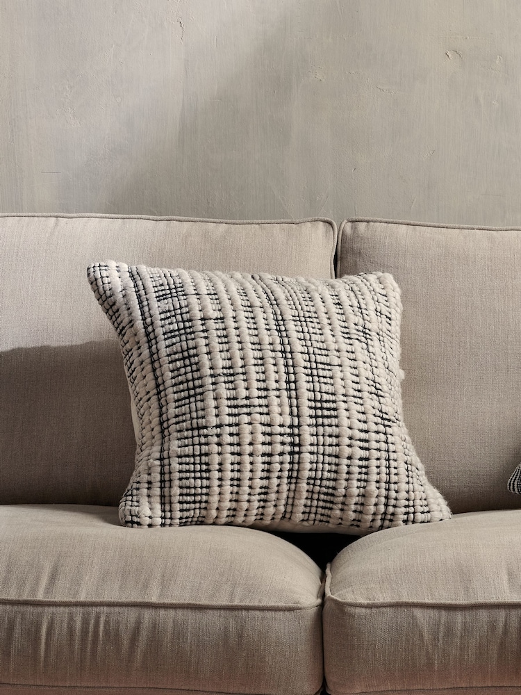 Nkuku White Mika  Sqaure Cushion Cover - Image 1 of 3