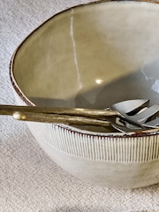 Nkuku Cream Malia Serving Bowl - Image 2 of 3