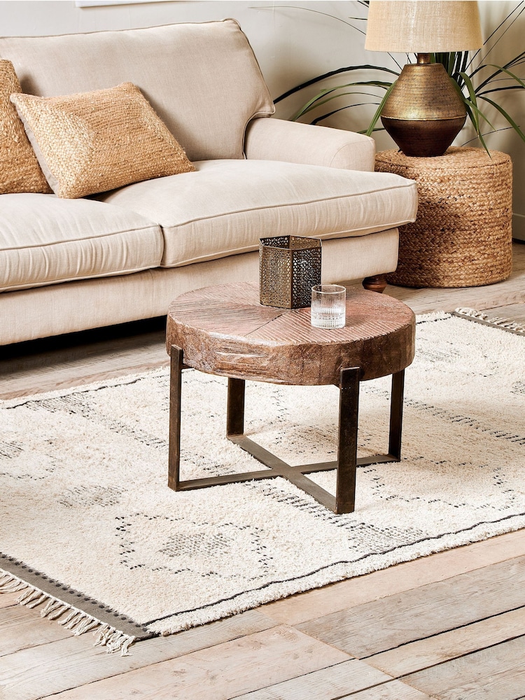 Nkuku Natural Mureu Rectangular Rug - Image 2 of 5