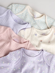 סגול - מארז 5 בגדי גוף לתינוקות עם שרוול ארוך - תמונה 14 מתוך 14