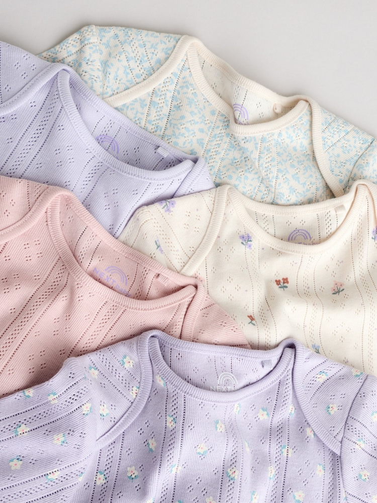 סגול - מארז 5 בגדי גוף לתינוקות עם שרוול ארוך - תמונה 14 מתוך 14