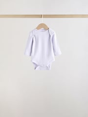 סגול - מארז 5 בגדי גוף לתינוקות עם שרוול ארוך - תמונה 6 מתוך 14