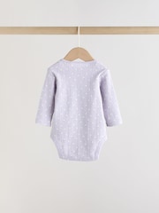 סגול - מארז 5 בגדי גוף לתינוקות עם שרוול ארוך - תמונה 8 מתוך 14