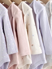 סגול - מארז 5 בגדי גוף לתינוקות עם שרוול ארוך - תמונה 9 מתוך 14