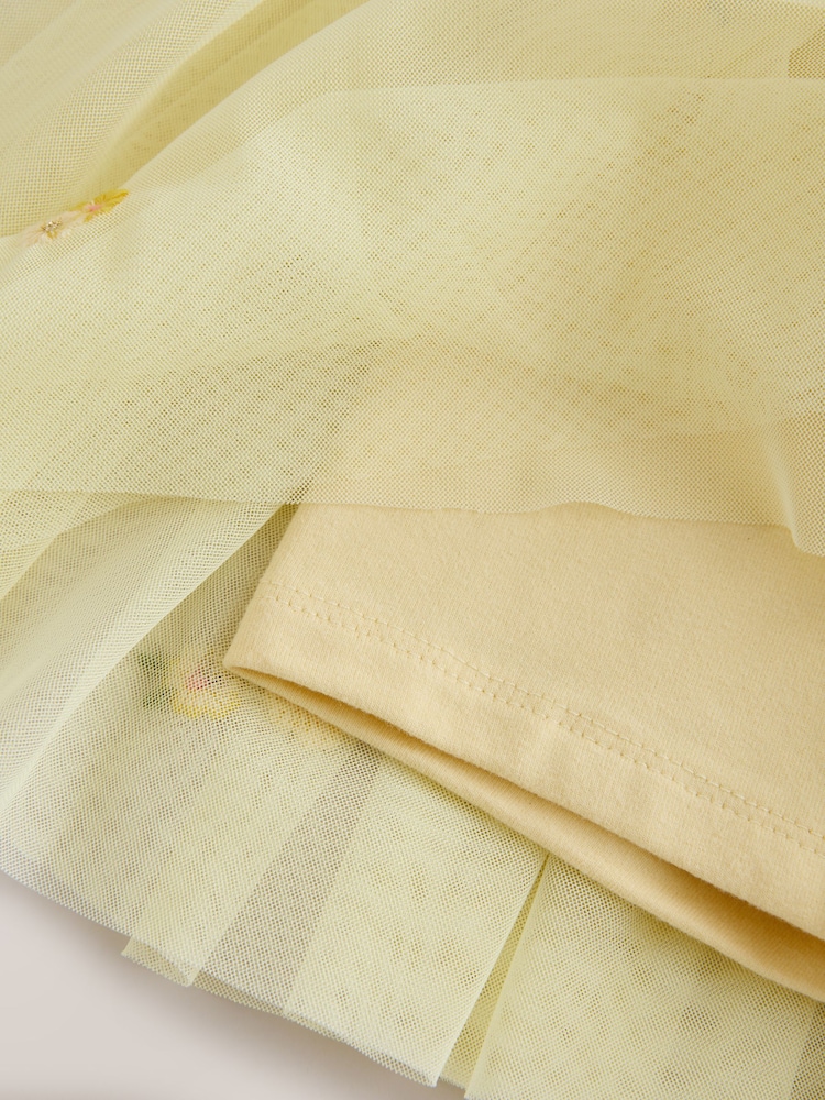 Sarı - Naxışlı Top və Ətək Dəsti (3ay-7il) - 10şəkildən 10 şəkil