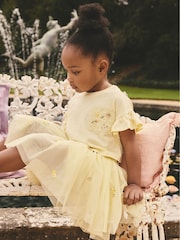 Yellow Embroidered Top & Skirt Set (3mths-7yrs) - Image 3 of 5