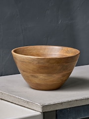 Nkuku Natural Indus Wooden Bowl - Image 2 of 5