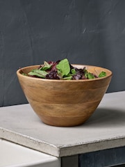 Nkuku Natural Indus Wooden Bowl - Image 3 of 5