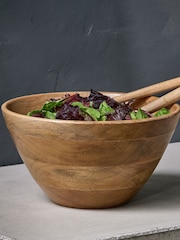 Nkuku Natural Indus Wooden Bowl - Image 4 of 5