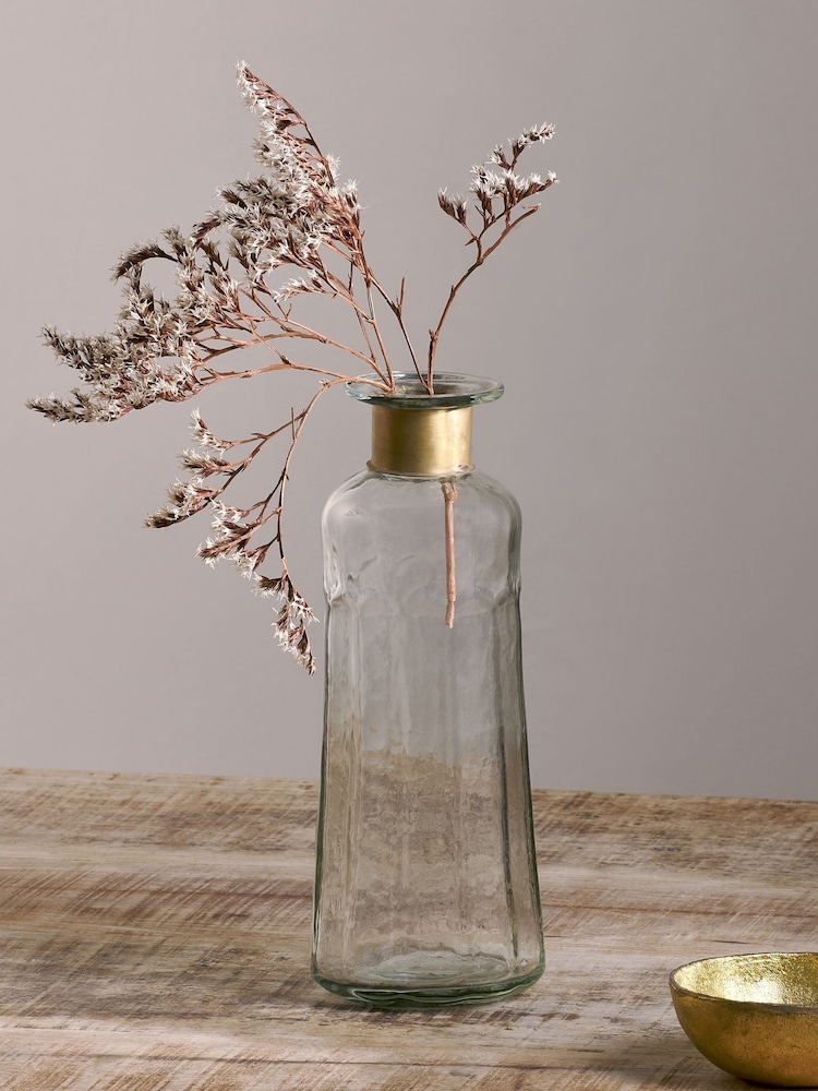 Nkuku Brass Chara Hammered Large Bottle - Image 2 of 4