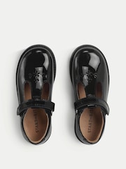 Start-Rite Girls Luxe Shiny Patent T-bar First School Black Shoes - Image 4 of 5