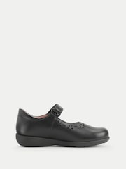 Start-Rite Girls Emily Shiny Patent Mary Jane Single Rip Tape School Black Shoes - Image 2 of 6