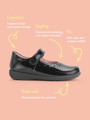 Лакований чорний - Start Rite Emily Shiny Mary Jane Single Rip Tape School Shoes - Image 6 of 6