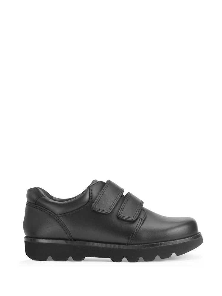 Start-Rite Boys Parker Double Rip-Tape Smart School Black Shoes - Bild 1 von 5