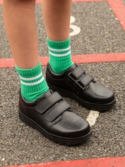 Start-Rite Black Wide Fit Parker Double Rip-Tape Smart School Shoes - Image 8 of 8