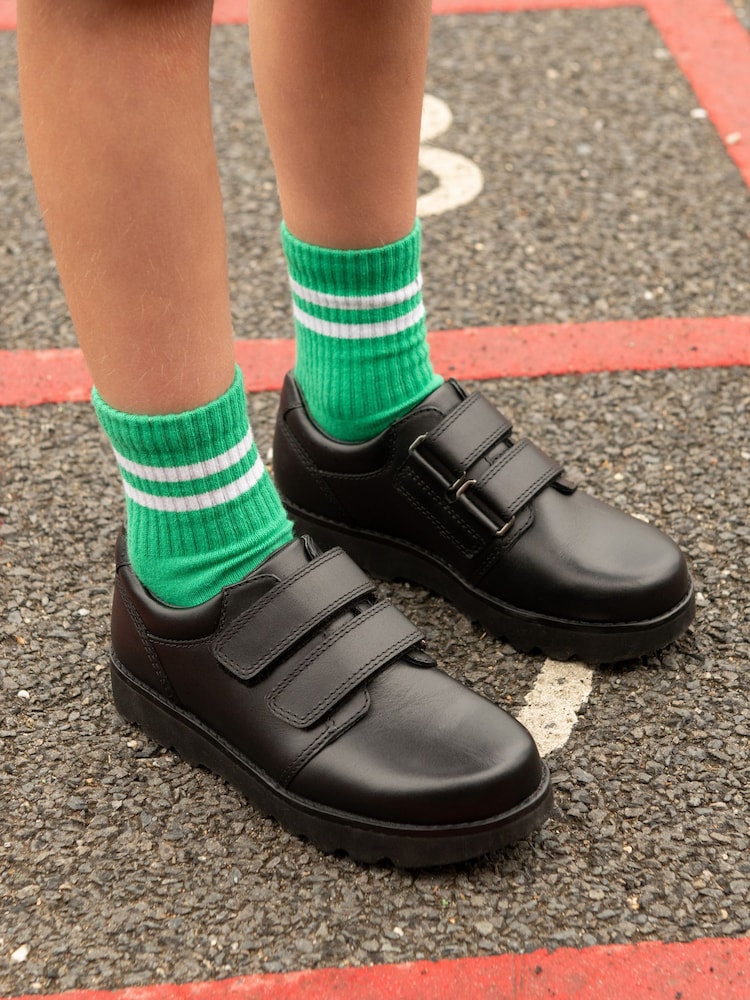 Start-Rite Black Wide Fit Parker Double Rip-Tape Smart School Shoes - Image 8 of 8 Start-Rite Black Wide Fit Parker Double Rip-Tape Smart School Shoes - Image 8 of 8