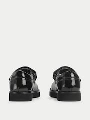 Start-Rite Black Patent Wide Fit Locket Shiny T-Bar Rip-Tape Chunky School Shoes - Image 6 of 6