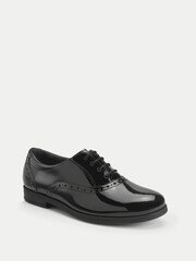 Start-Rite Girls Hermione Patent Lace-Up Oxford Style Closed School Black Shoes - Imagen 2 de 5