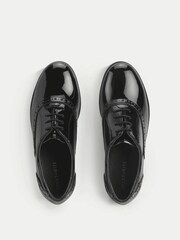 Start-Rite Girls Hermione Patent Lace-Up Oxford Style Closed School Black Shoes - Imagen 4 de 5