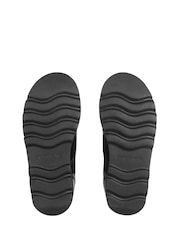 Start-Rite Girls Locket Leather Rip-Tape T-bar Chunky Soled School Black Shoes - Image 4 of 4