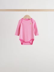 Pink Long Sleeve Baby Bodysuits 4 Pack - Image 3 of 14
