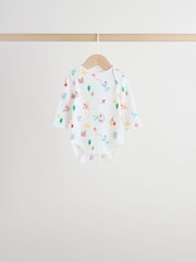 Pink Long Sleeve Baby Bodysuits 4 Pack - Image 5 of 14