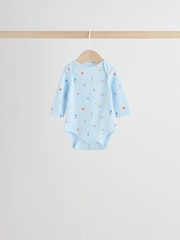 Pink Long Sleeve Baby Bodysuits 4 Pack - Image 6 of 14