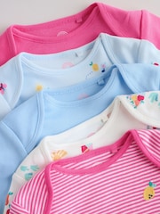 Pink Long Sleeve Baby Bodysuits 4 Pack - Image 9 of 14